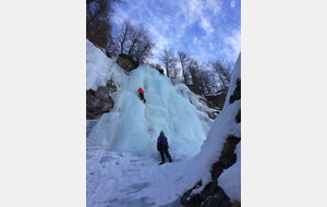 Retour week-end initiation cascade de glace