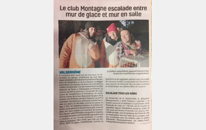 Article dans le journal la Voix de l'Ain!!!