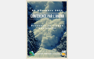 Conférence  Risques Avalanche (ANENA) - Adhérents 