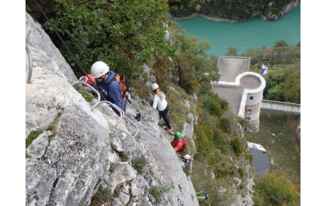 Journée d'intégration des nouveaux adhérents  :         Via Ferrata