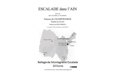 Topo Escalade Champfromier Léaz Menthières