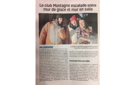 Article dans le journal la Voix de l'Ain!!!